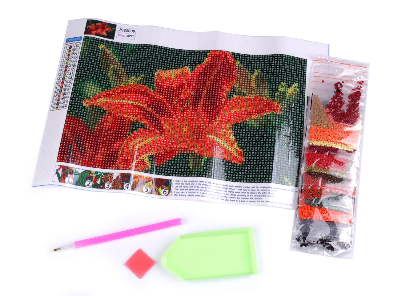 Pictura cu diamante, set creativ  20x30 cm - Conform imaginii (1 Set)