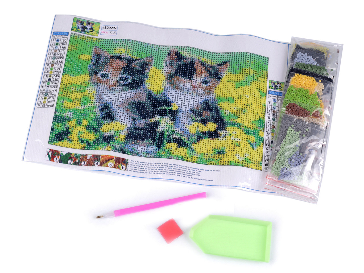 Pictura cu diamante, set creativ  20x30 cm - Conform imaginii (1 Set)