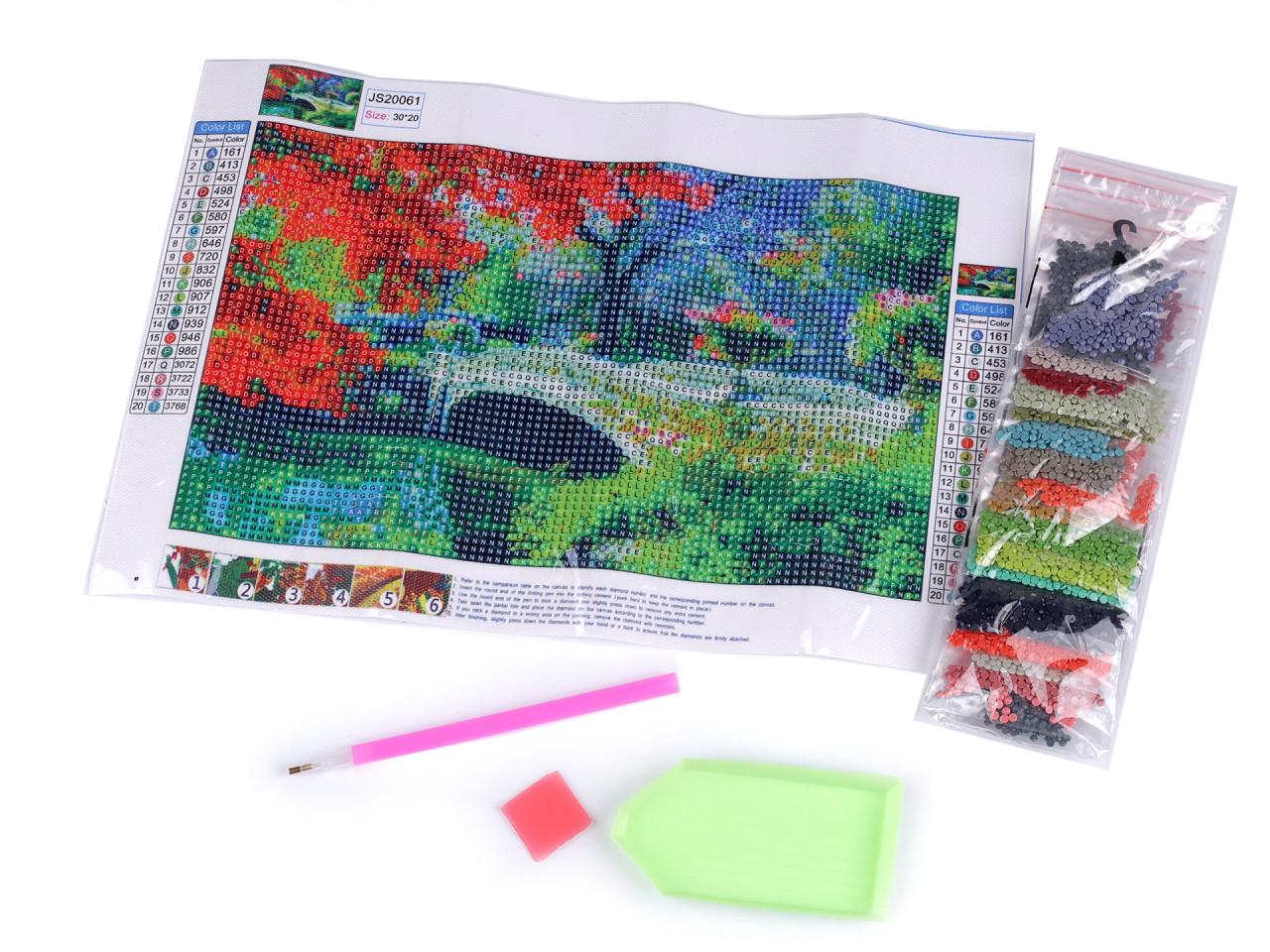 Pictura cu diamante, set creativ  20x30 cm - Conform imaginii (1 Set)