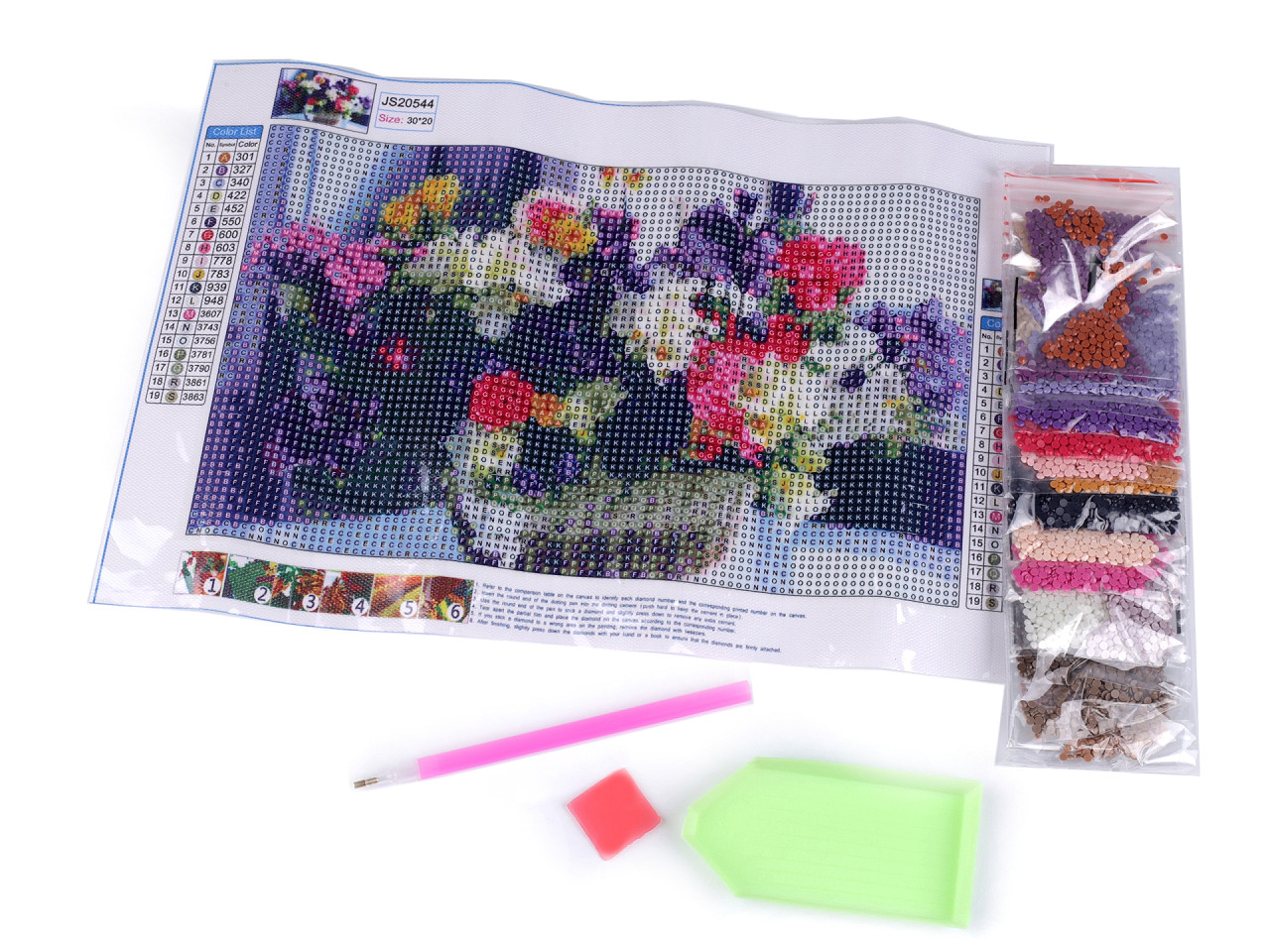 Pictura cu diamante, set creativ  20x30 cm - Conform imaginii (1 Set)