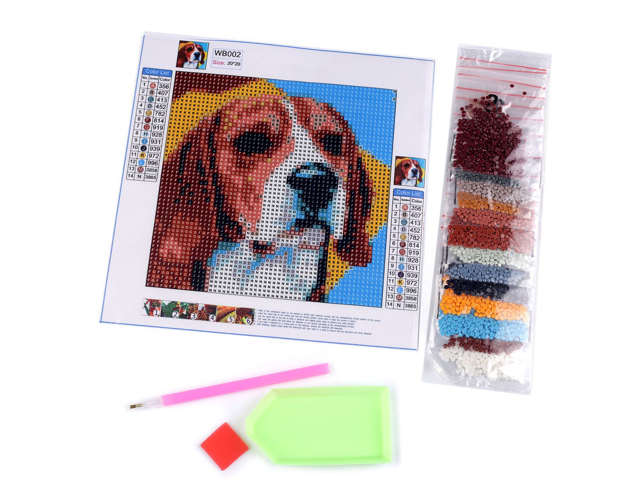 Pictura cu diamante 20x20 cm - Conform imaginii (4 Seturi)