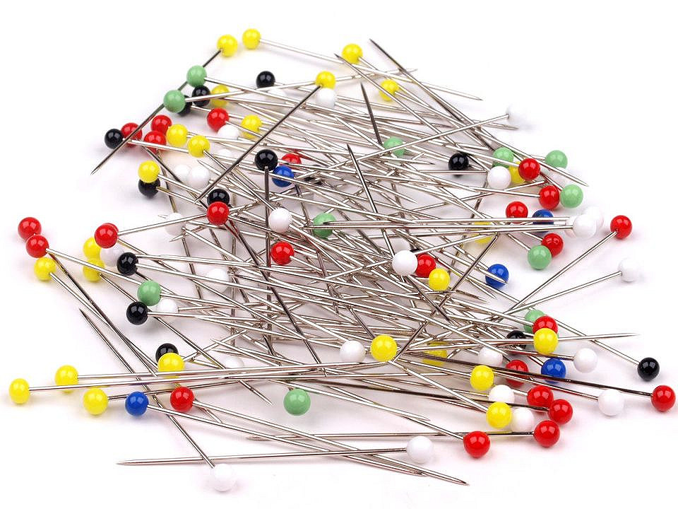 Bolduri cu cap din sticlă galant, lungime 48 mm - Nichel (10 Cutii)