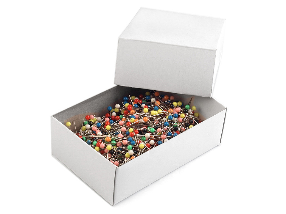 Bolduri cu cap din plastic, lungime 37 mm - Nichel (1 Cutie)