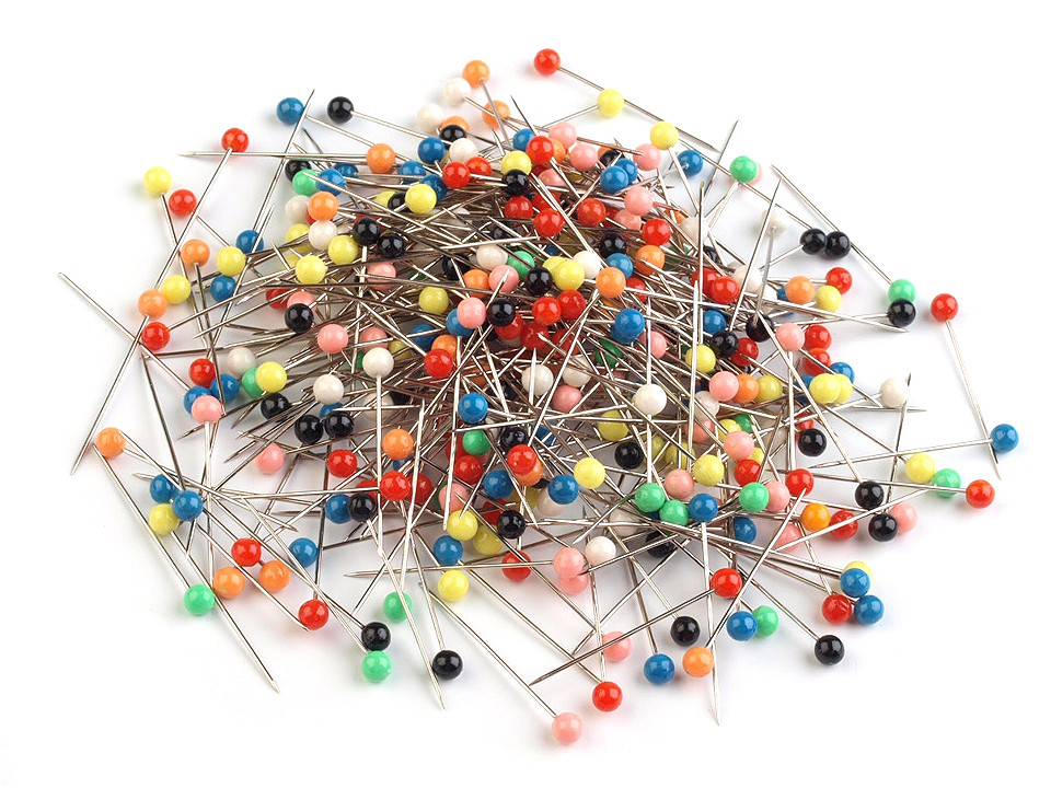 Bolduri cu cap din plastic, lungime 37 mm - Nichel (1 Cutie)