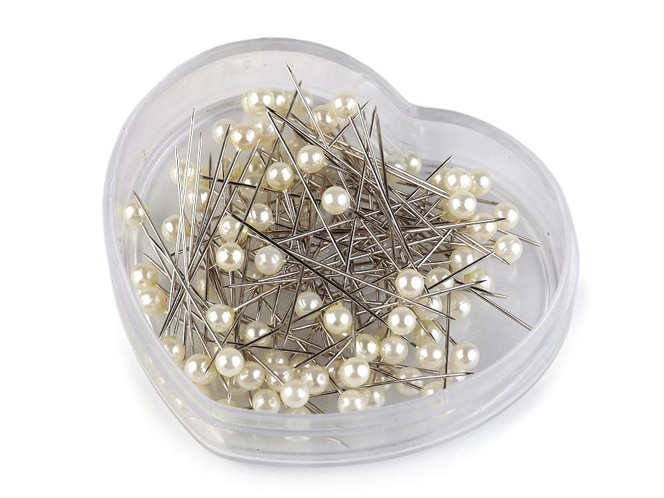 Ace cu gămălie, lungime 40 mm - Alb (1 Cutie)