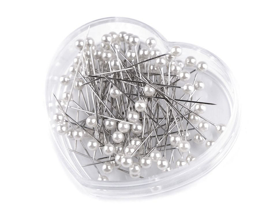 Ace cu gămălie, lungime 40 mm - Alb (1 Cutie)