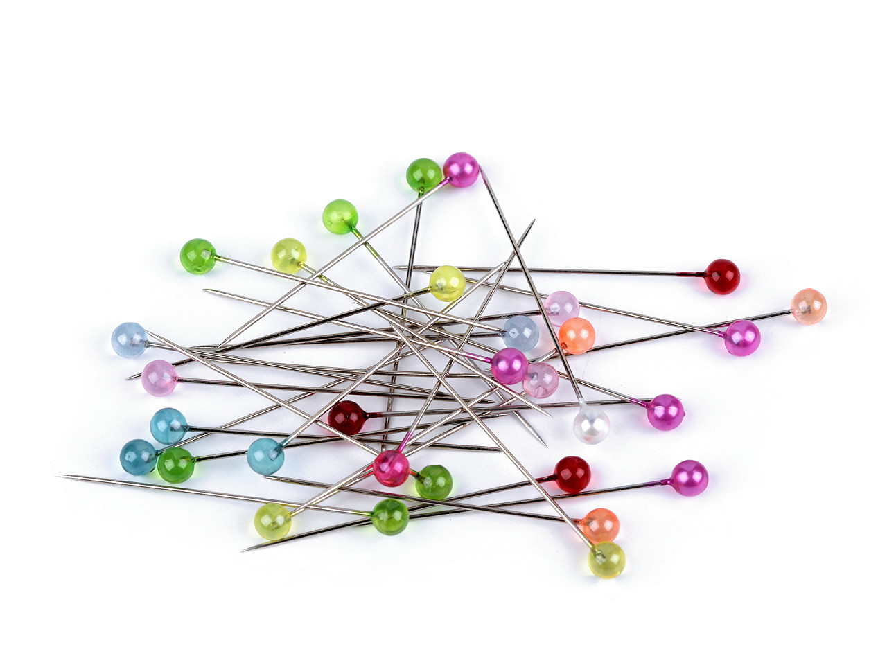 Bolduri decorative cu cap transparent, lungime 40 mm - Mix (1 Cutie)