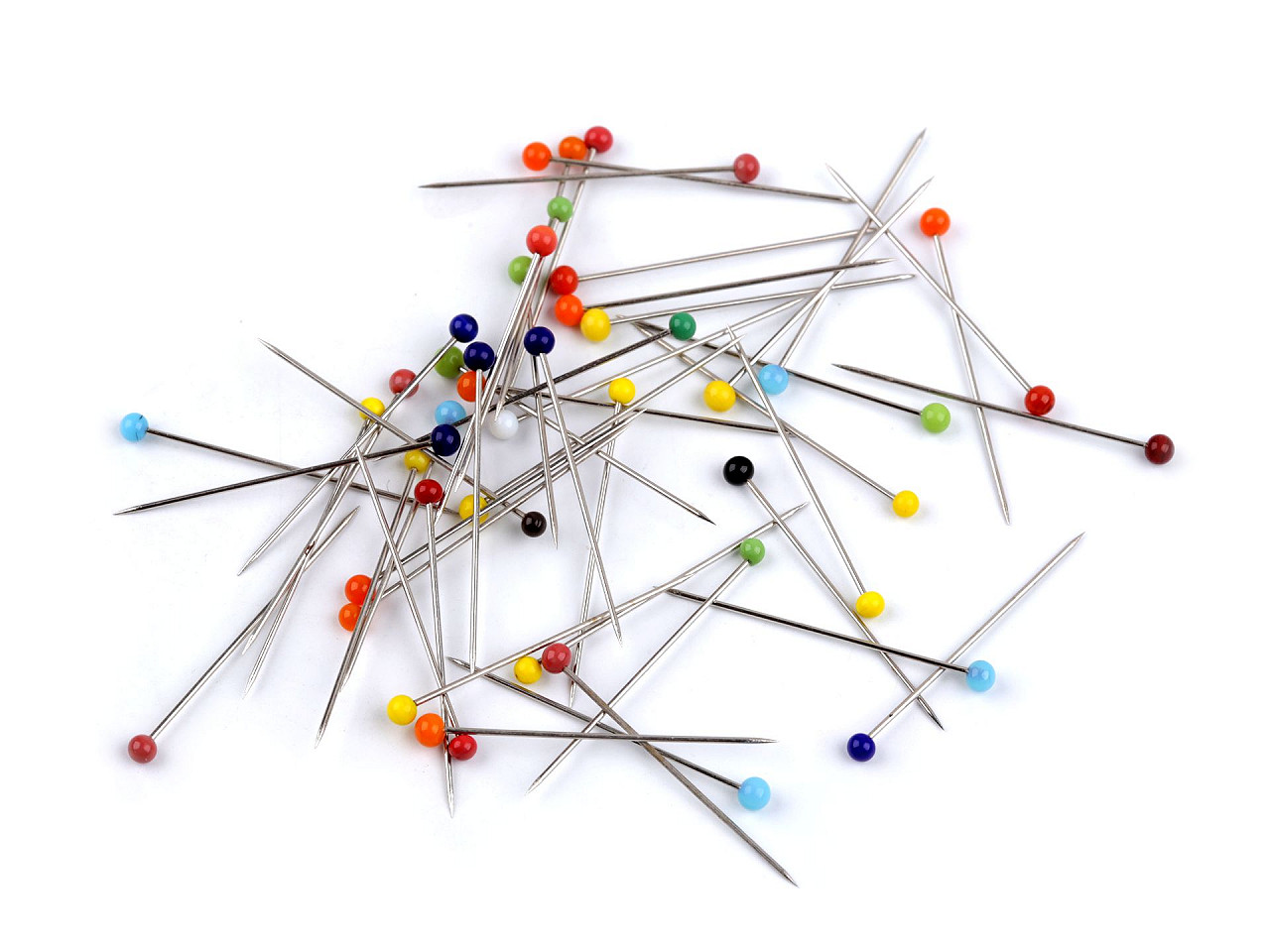 Bolduri cu cap de sticlă, lungime 30 mm - Mix (1 Cutie)