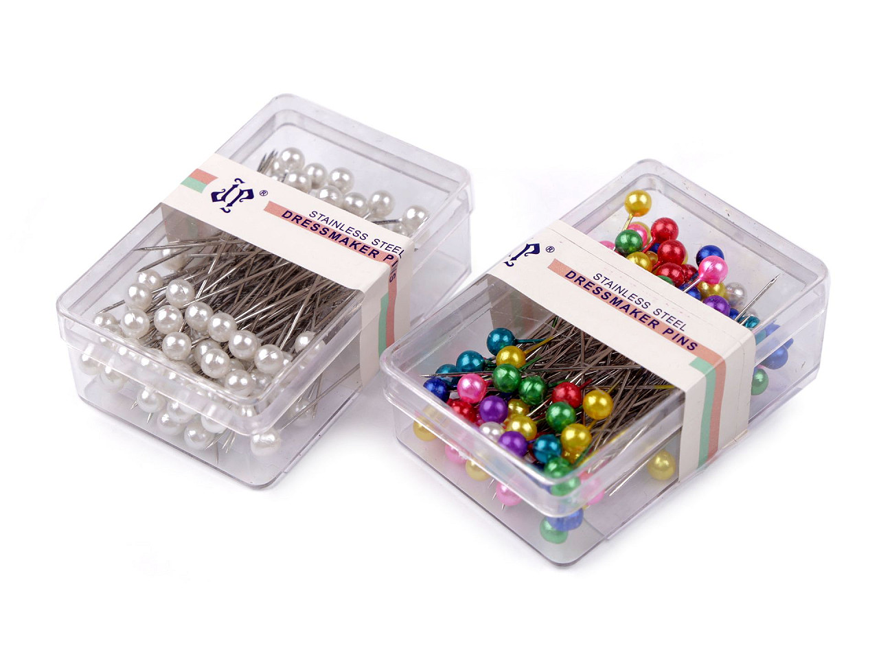 Bolduri cu cap perlat lungime 40 mm - Alb (1 Cutie)