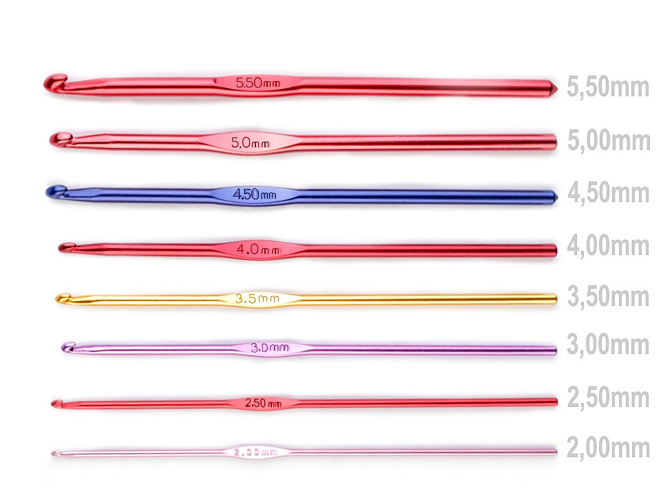 Croșete, mărimea 2 - 5,5; - Culoare aleatorie (1 Bucată)