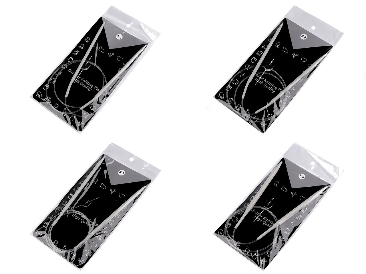 Andrele circulare nr. 4,5; 5; 5,5; 6; 7; 8 - Argintiu (1 Bucată)