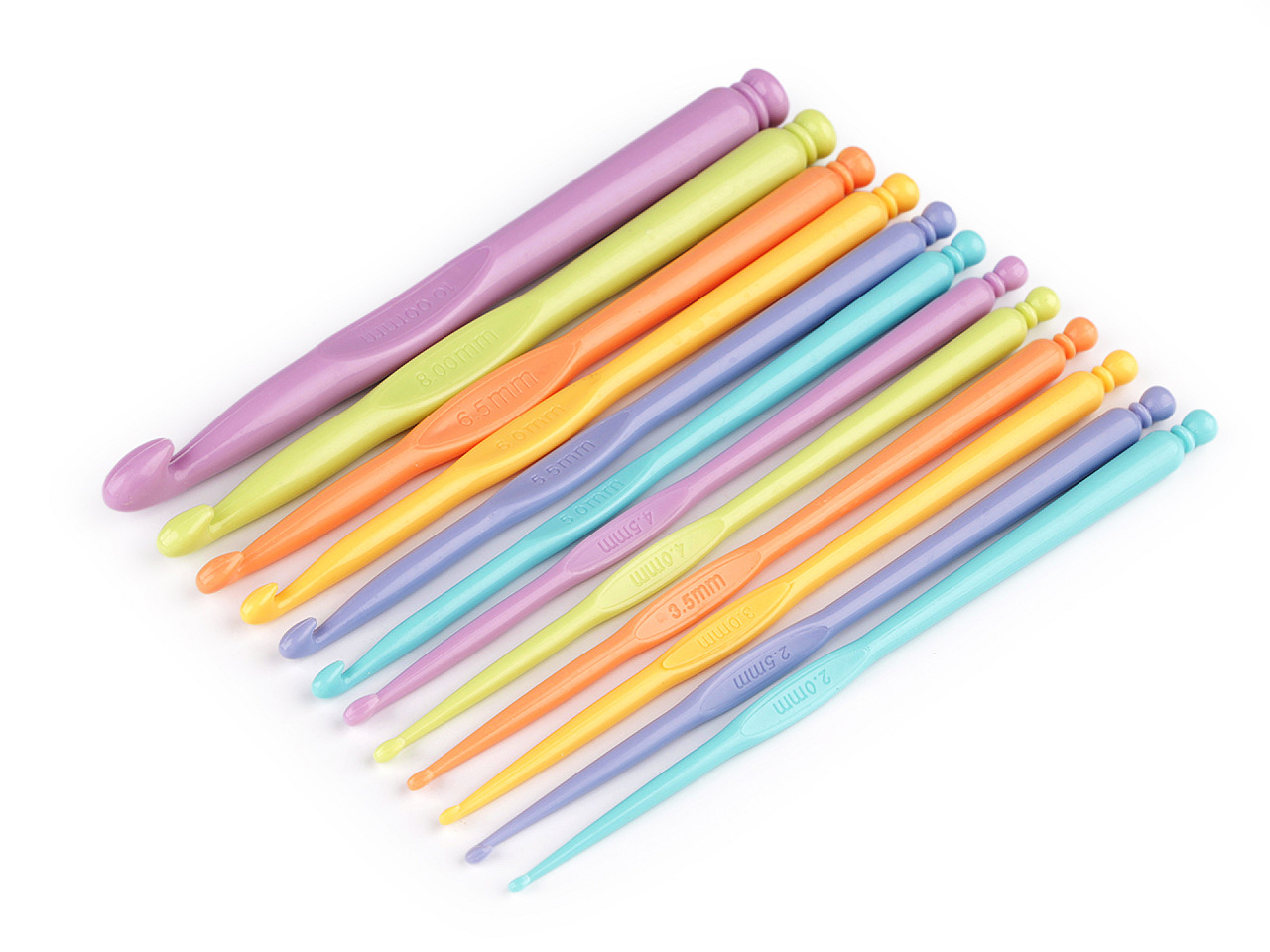 Set 12 croșete plastic - Mix de culori și mărimi (1 Set)