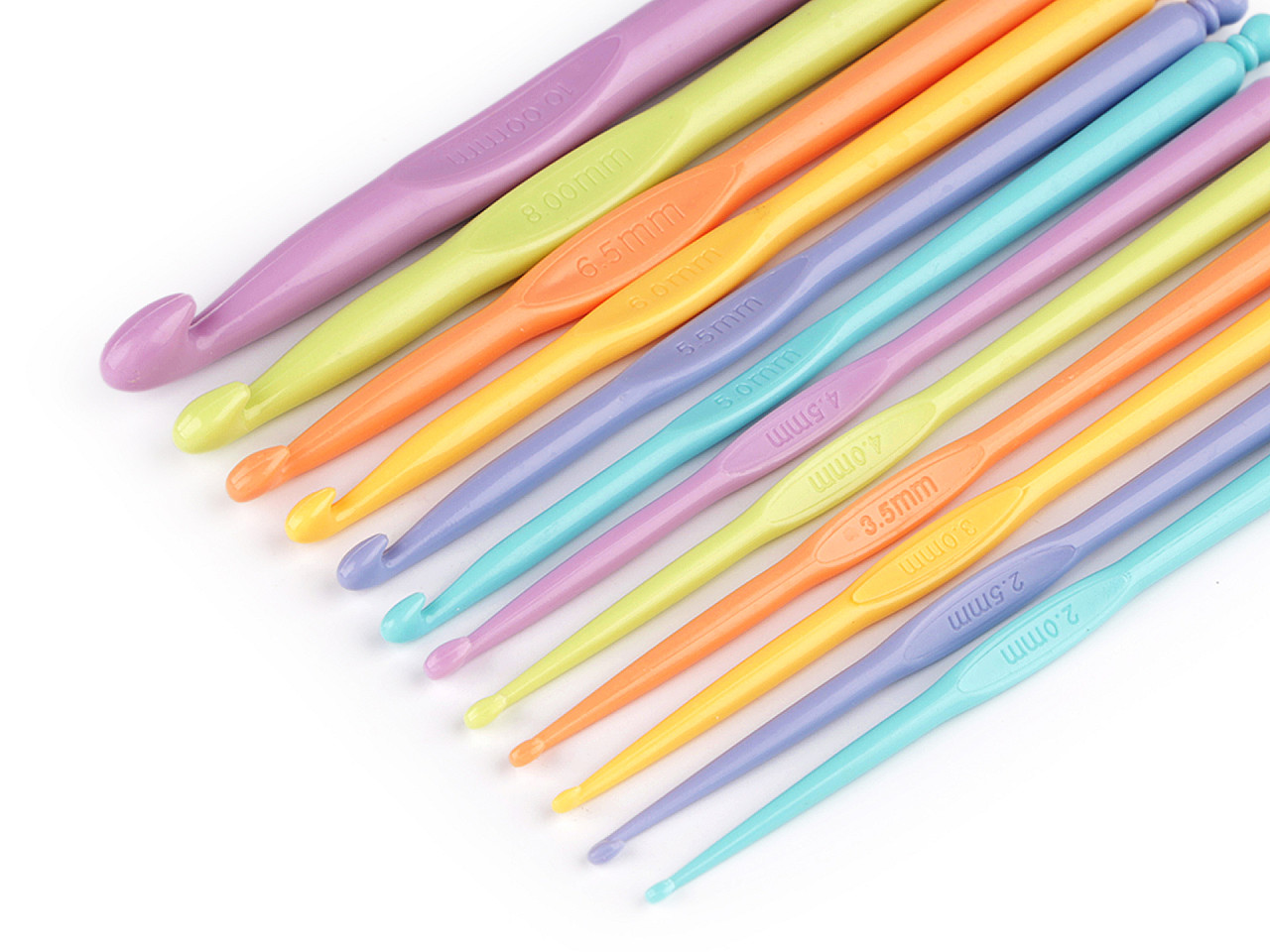 Set 12 croșete plastic - Mix de culori și mărimi (1 Set)