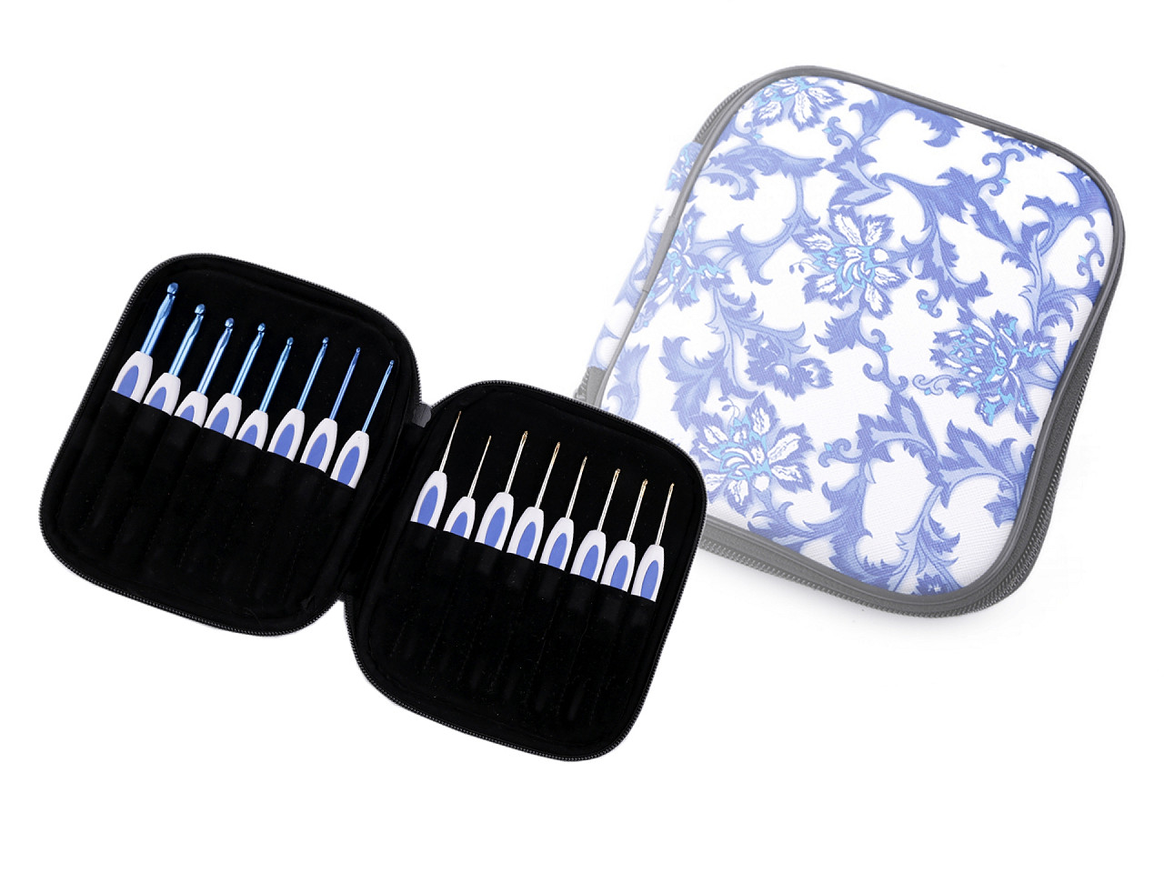 Trusă croșete - Albastru delta (1 Set)