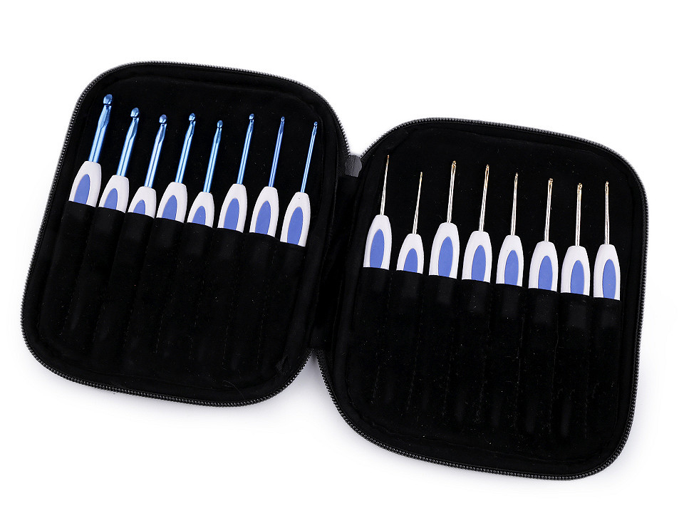 Trusă croșete - Albastru delta (1 Set)