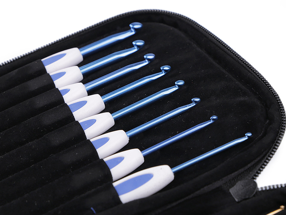 Trusă croșete - Albastru delta (1 Set)