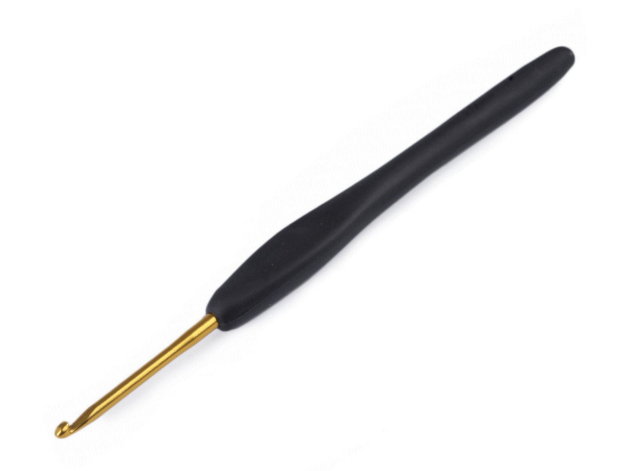 Croșete cu mâner din cauciuc, nr. 2; 2,5; 3; 3,5; 4; 4,5; 5; 5,5; 6; - Negru (1 Bucată)