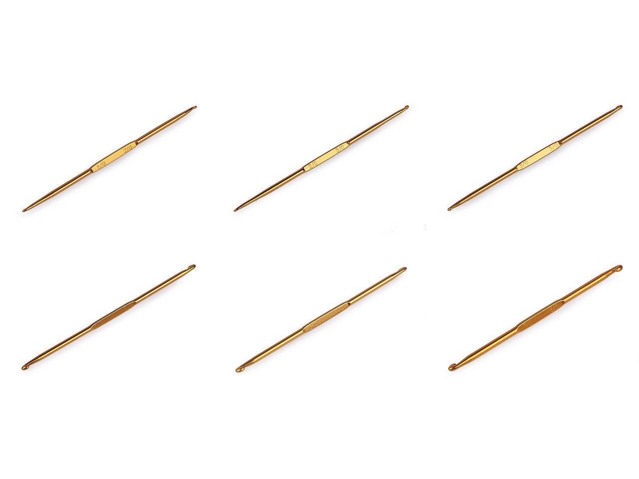 Croșetată cu două capete mărimea 1;2;3;4;5;6;7;8 - Arămiu (1 Bucată)