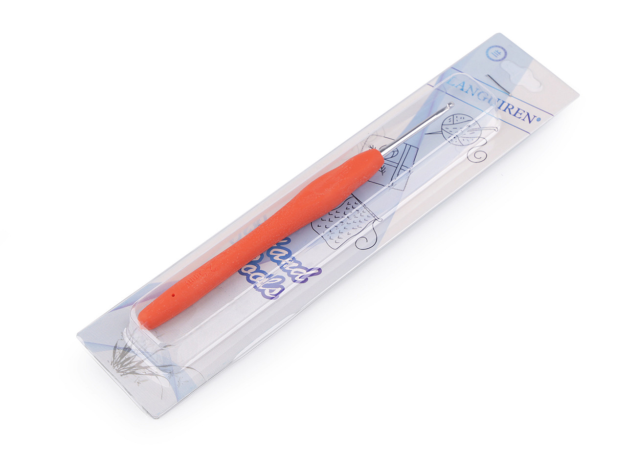 Croșetă cu mâner din silicon dimensiunea 2; 2,5; 3; 3,5; 4; 5 - Violet (6 Bucăți)