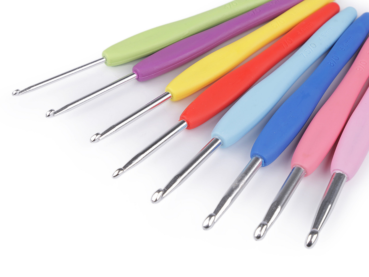 Croșete cu mâner din silicon mărimea 2,5-6 - Culoare aleatorie (1 Bucată)