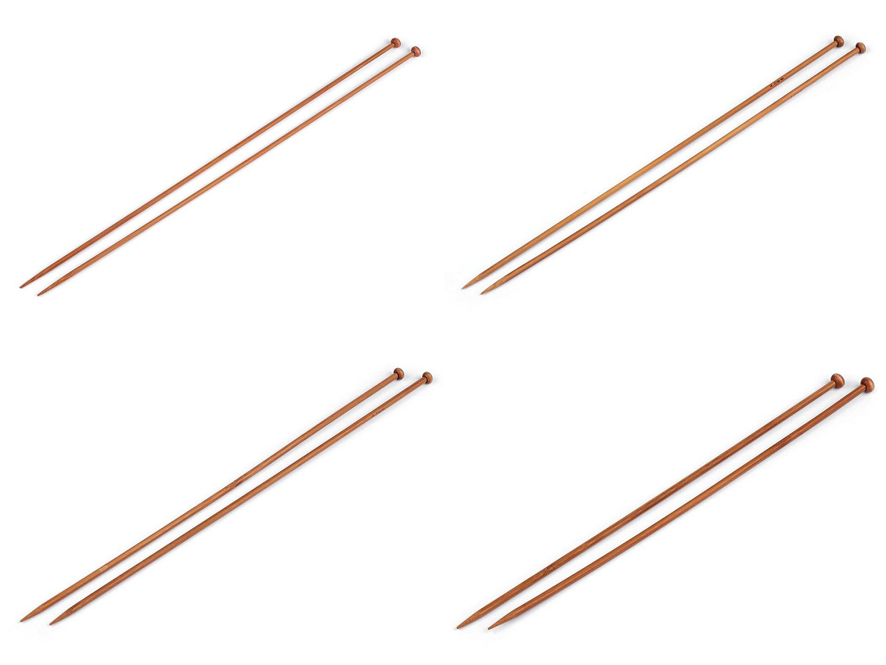 Andrele drepte bambus nr 3,5; 4; 4,5; 5 - Bambus închis (1 Pereche)