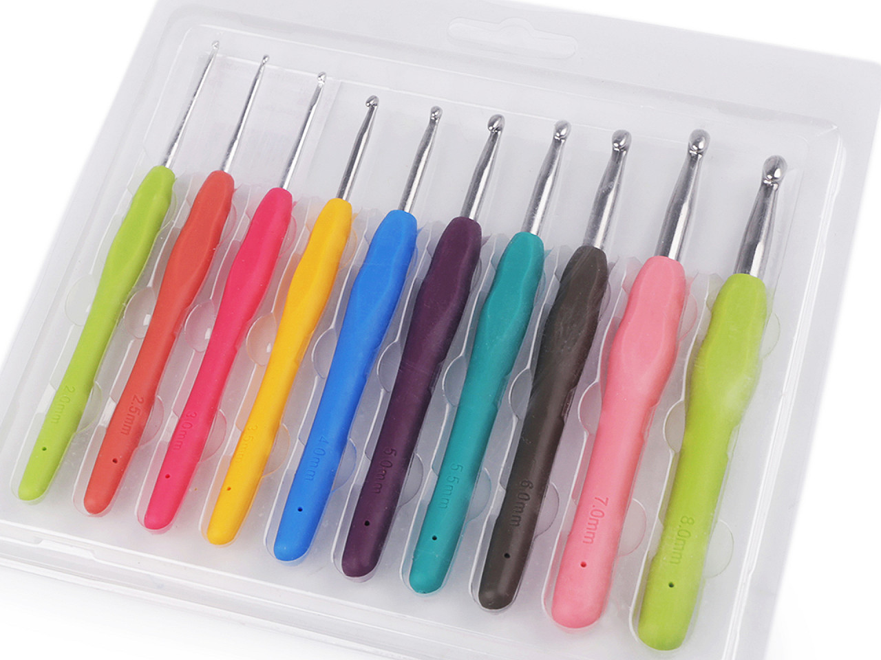 Set de croșete cu mânere din silicon - Mix (1 Set)