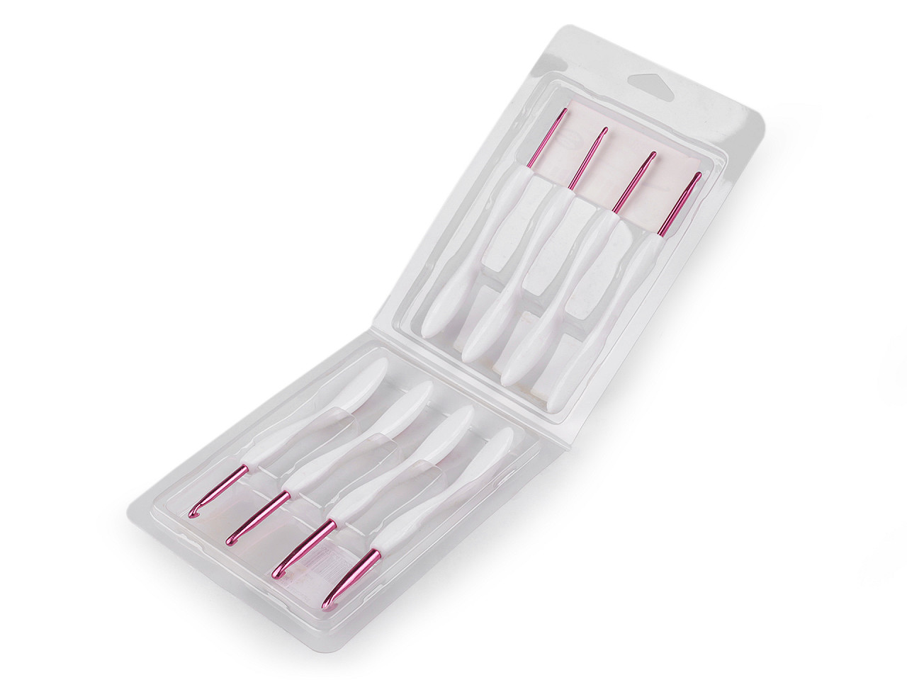 Set croșete ergonomice - Roz (1 Set)