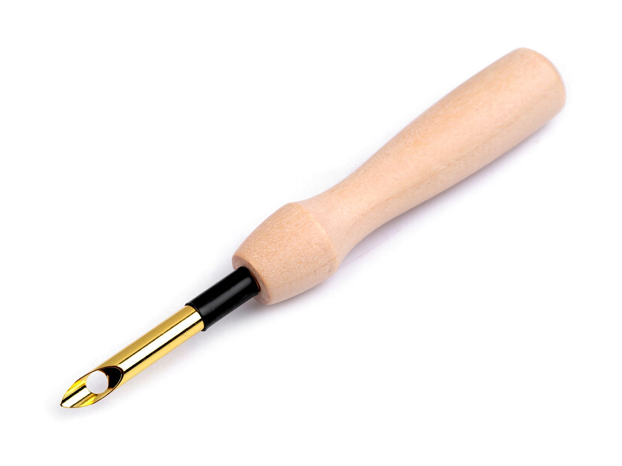 Ac de brodat gol cu maner din lemn ø3,5 mm, ø5 mm - Natural deschis (1 Bucată)