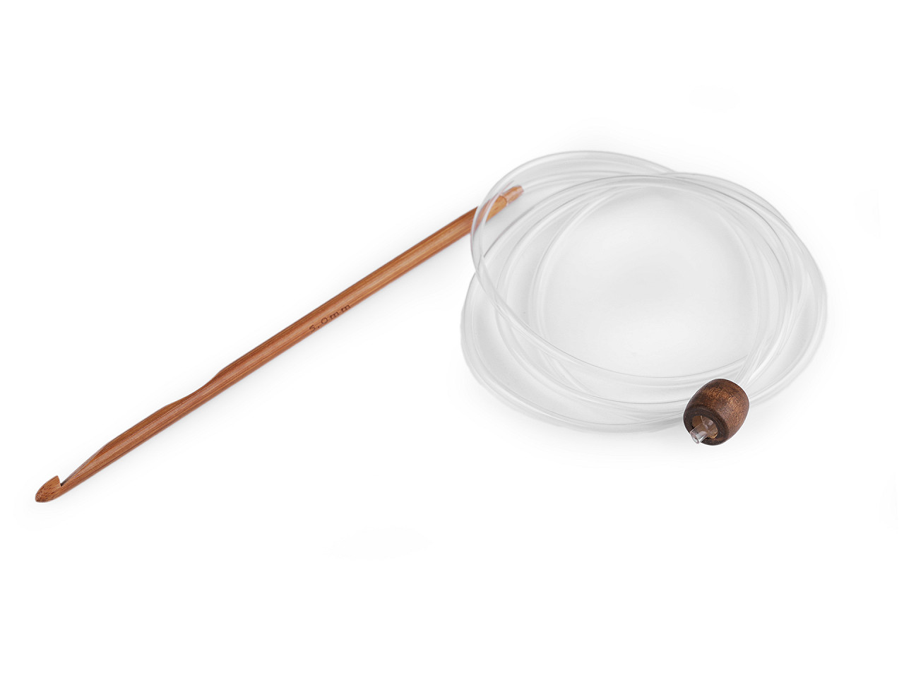 Crosete din bambus pentru crosetat tunisian - Bambus închis (1 Bucată)