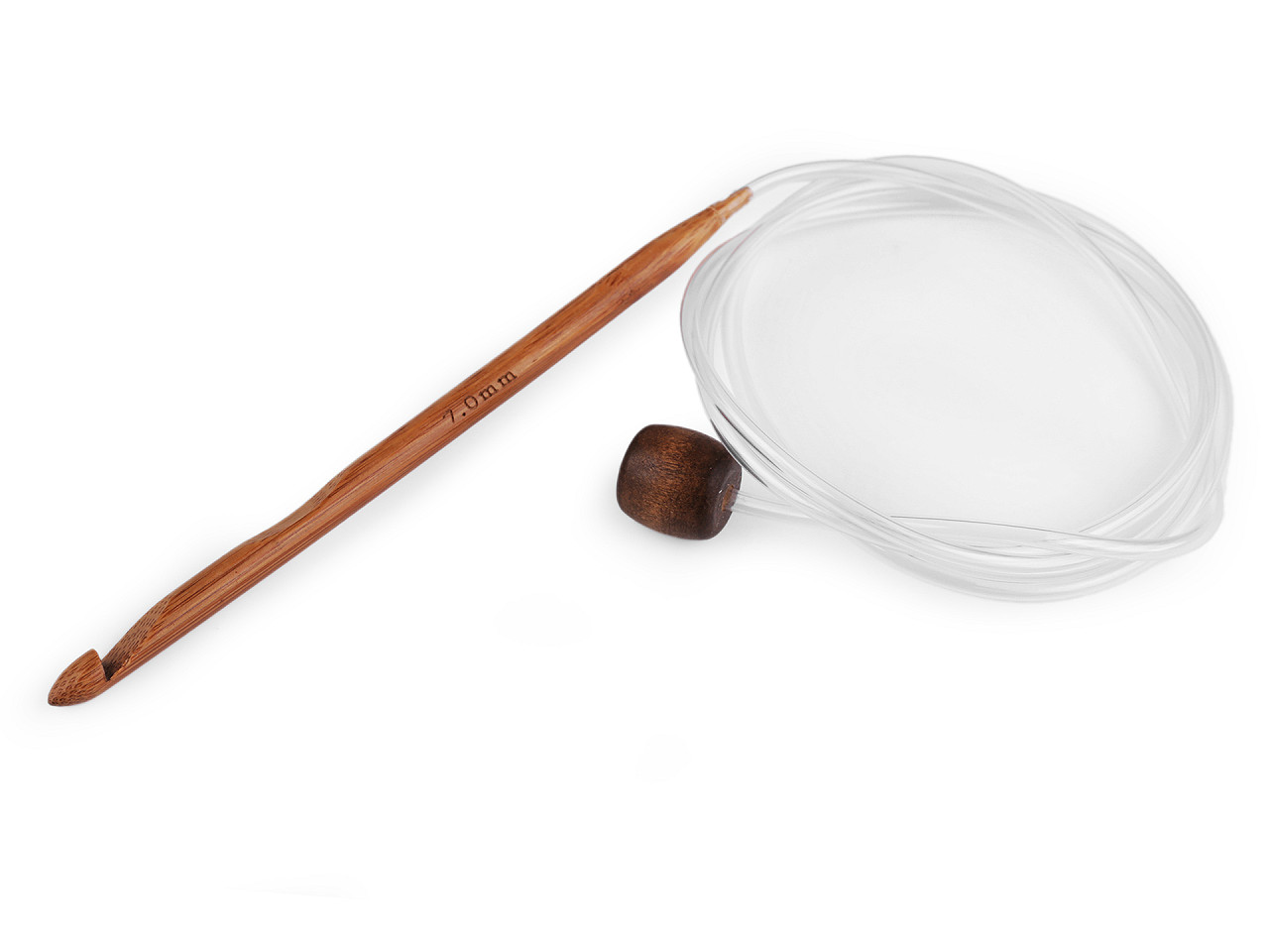 Crosete din bambus pentru crosetat tunisian - Bambus închis (1 Bucată)