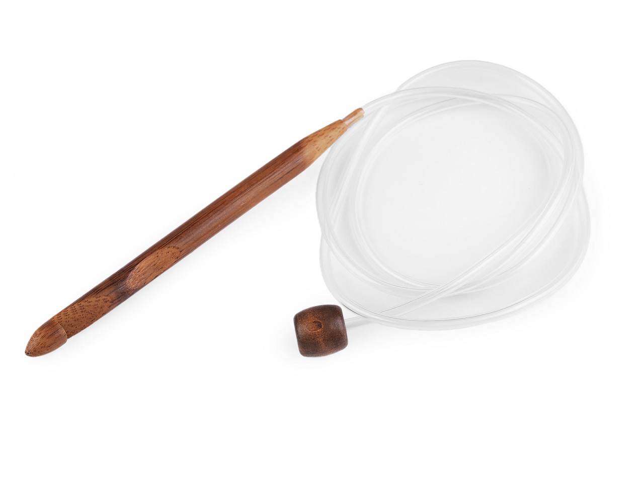 Crosete din bambus pentru crosetat tunisian - Bambus închis (1 Bucată)