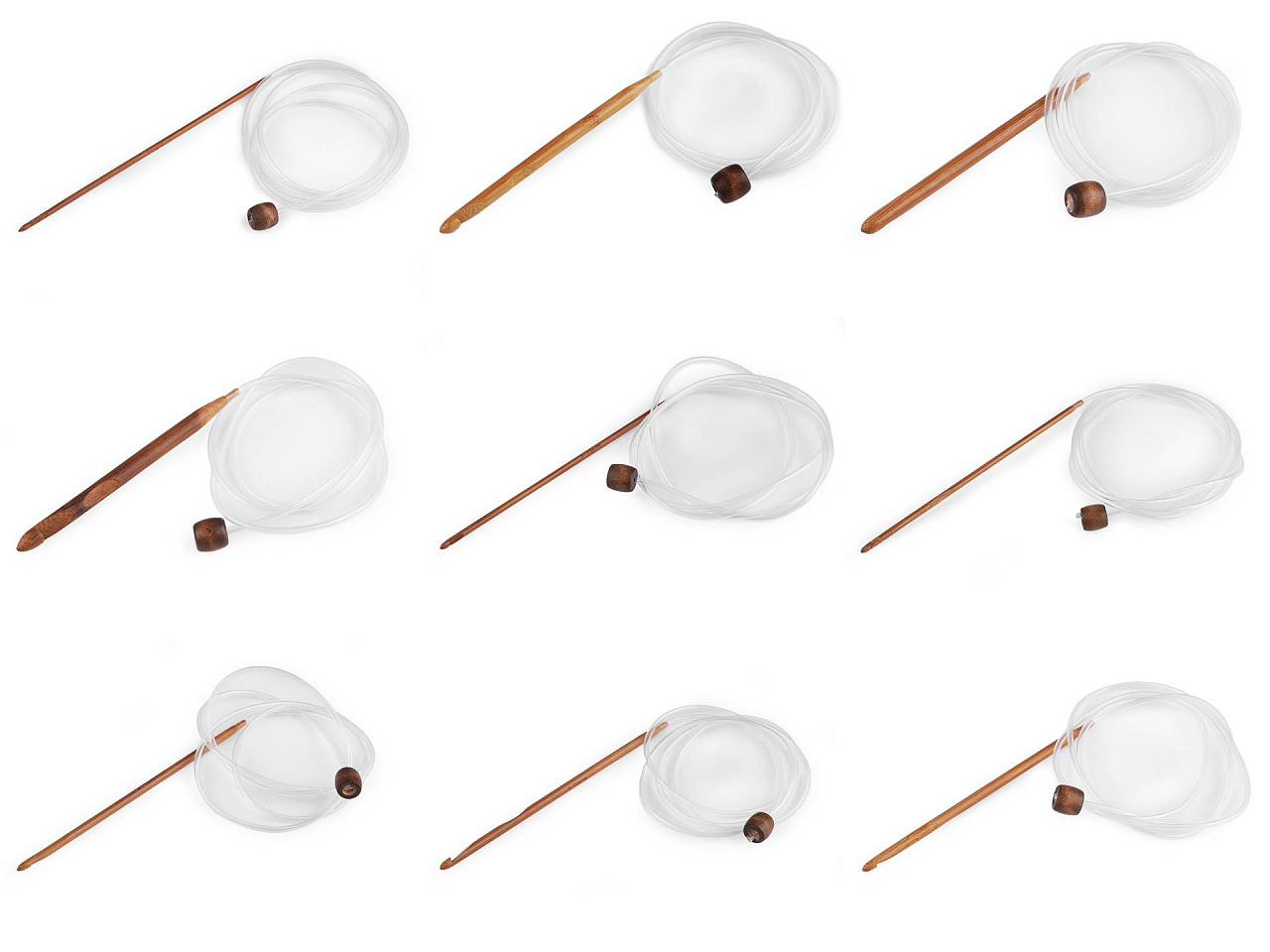 Crosete din bambus pentru crosetat tunisian - Bambus închis (1 Bucată)