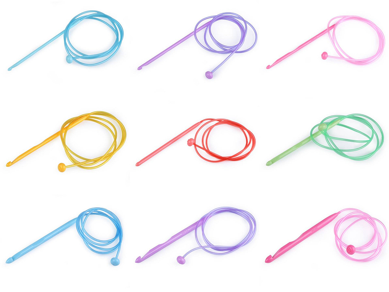 Croșete pentru croșetat tunisian - Culoare aleatorie (1 Bucată)