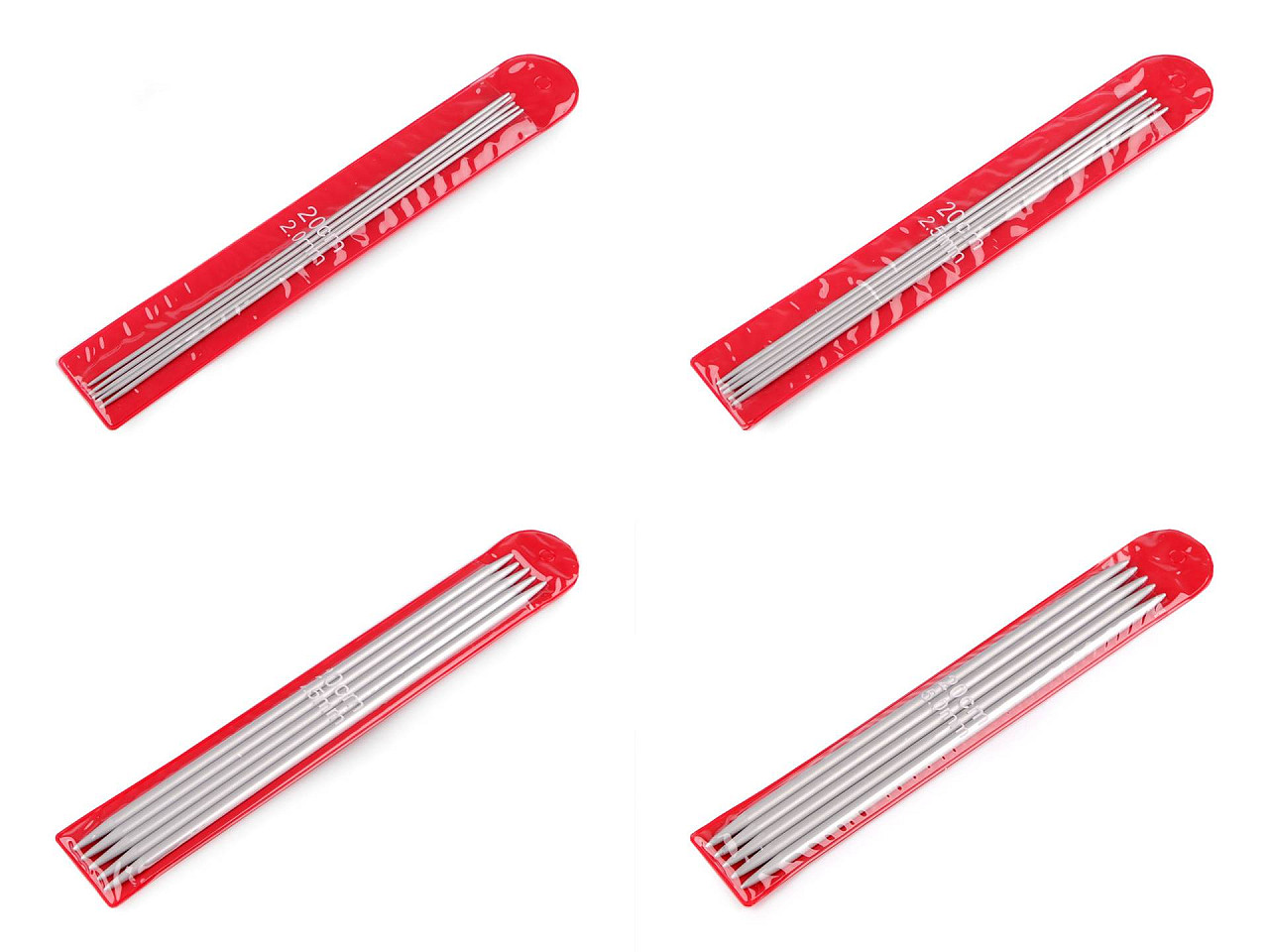 Andrele de aluminiu pentru sosete nr. 2; 2,5; 3; 3,5; 4; 4,5; 5 - Nichel (1 Set)