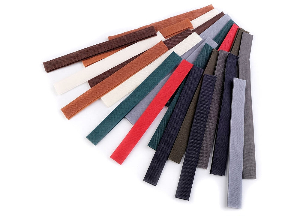 Bandă arici, complet (puf + scai), 2 cm - Mix alb-negru (25 Perechi)