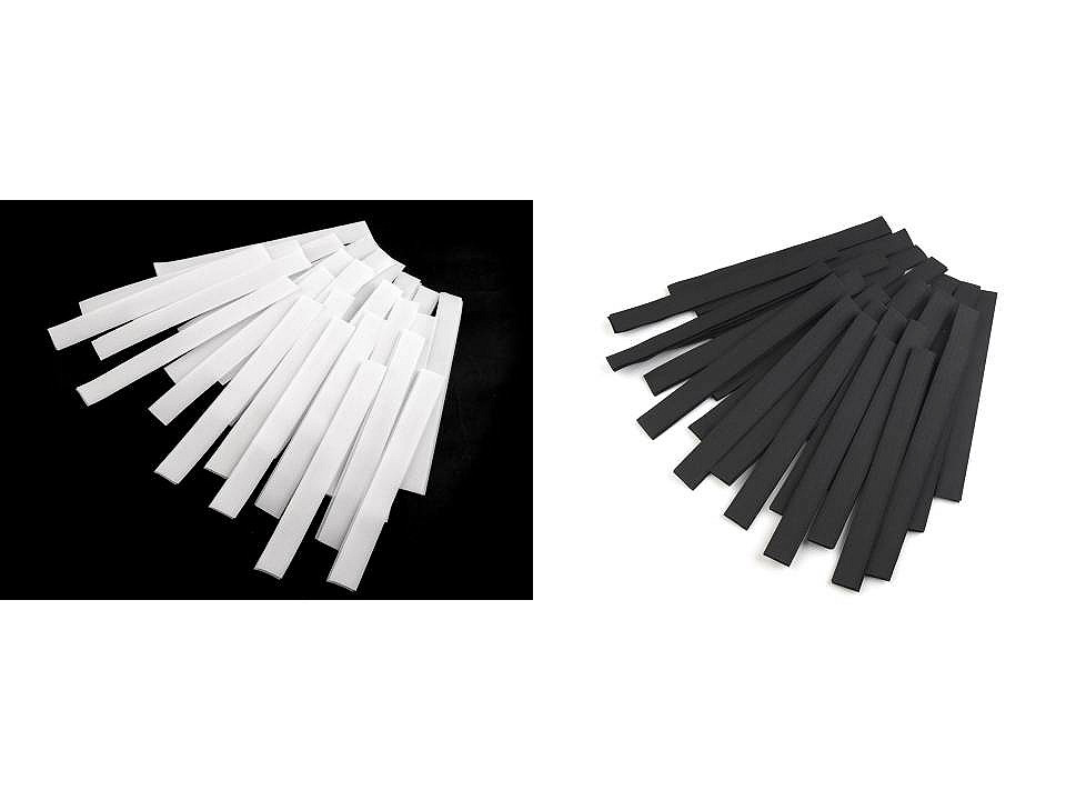 Bandă arici, complet (puf + scai), 2 cm - Mix alb-negru (25 Perechi)