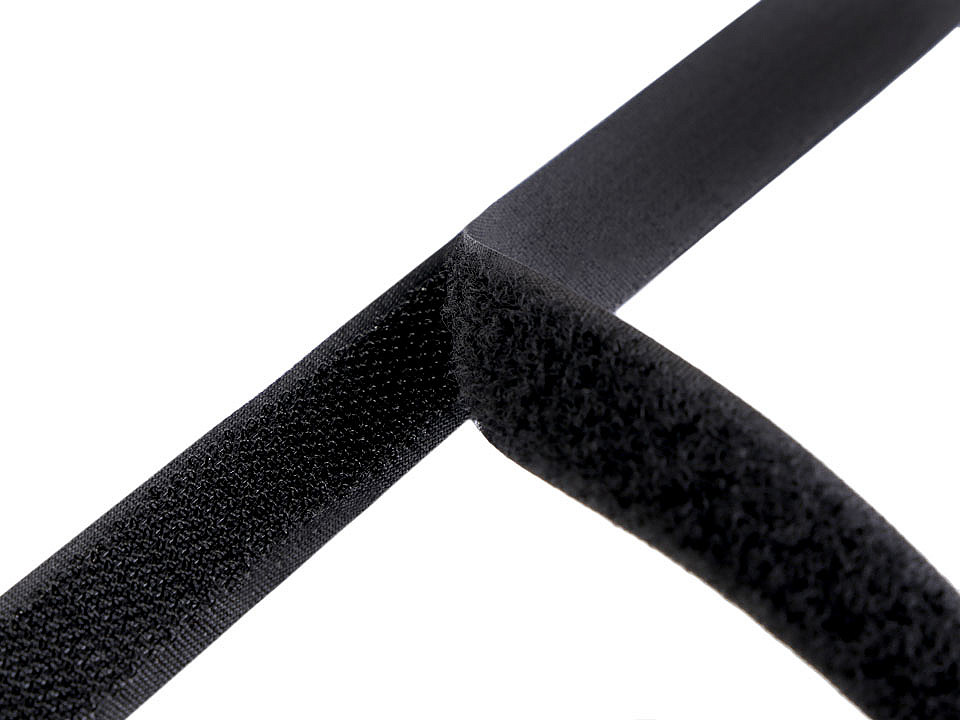 Bandă arici, complet (puf + scai), negru, 16 mm - Negru (25 Metri) Bandă arici, complet (puf + scai), negru, 16 mm - Negru (25 Metri)