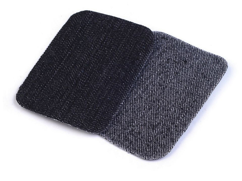 Petice termoadezive jeans, 7,6x4,9 cm - Negru (1 Sac)