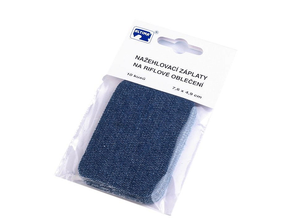 Petice termoadezive jeans, 7,6x4,9 cm - Negru (1 Sac)