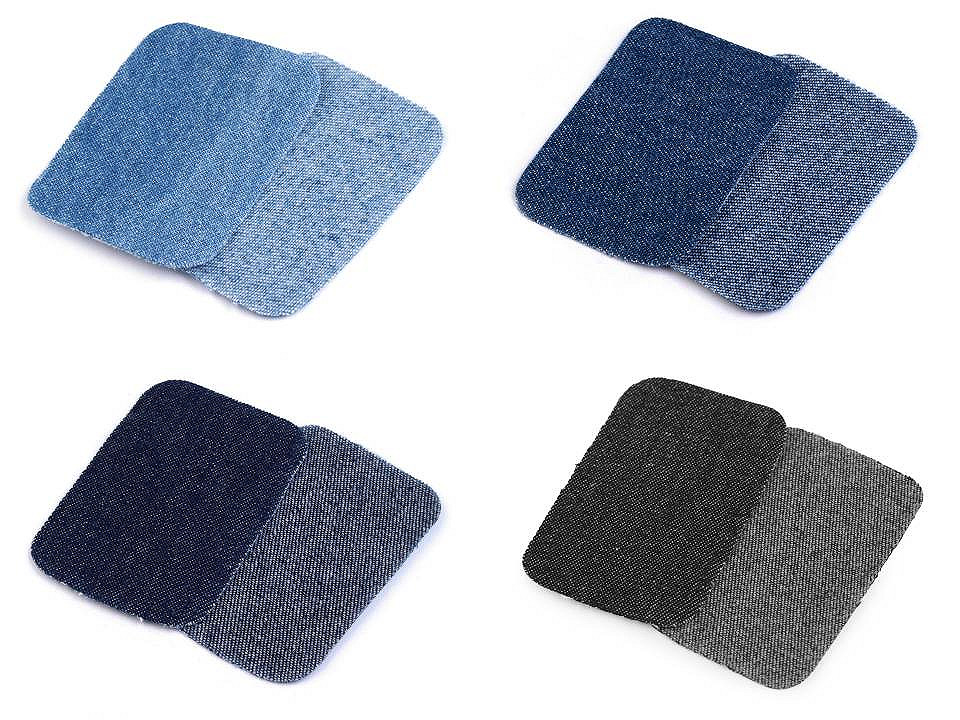 Petice termoadezive jeans, 7,6x4,9 cm - Negru (1 Sac)