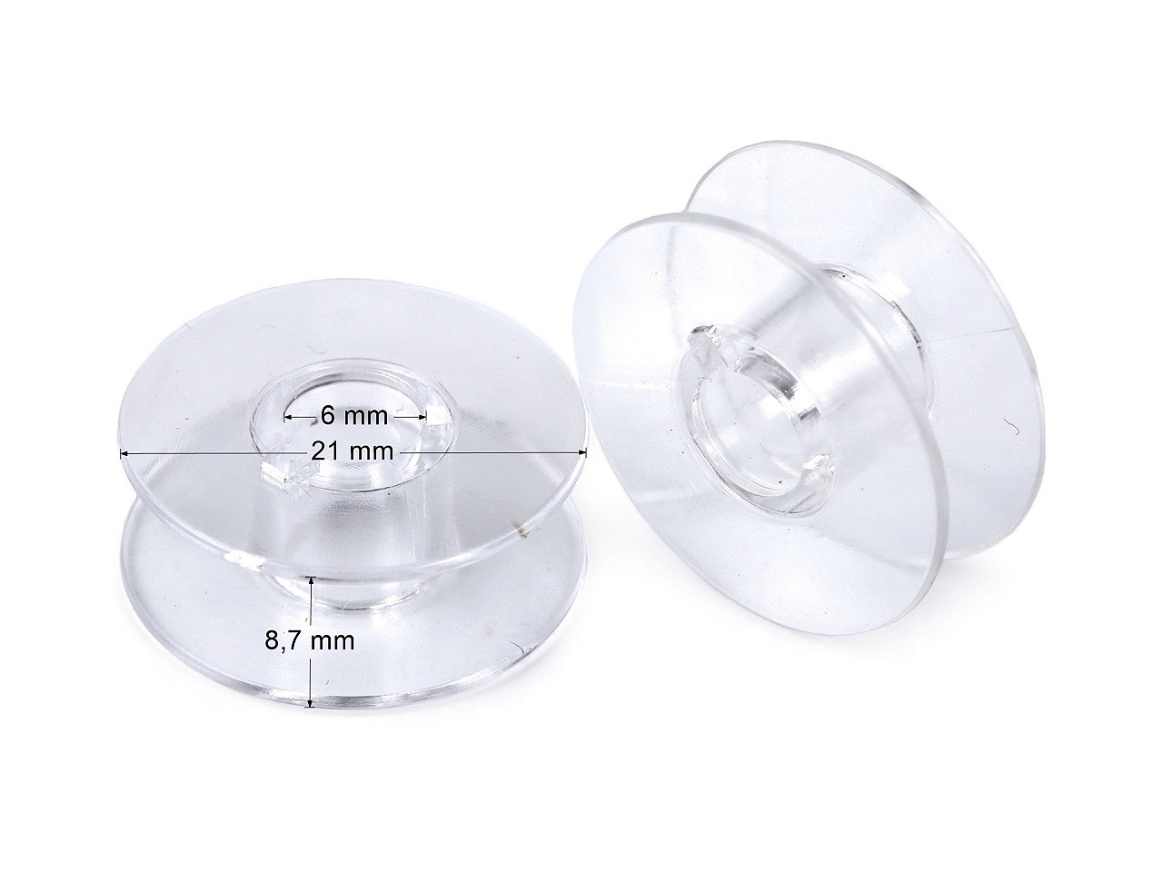 Bobine din plastic pentru masină de cusut veritas - Transparent (10 Bucăți)