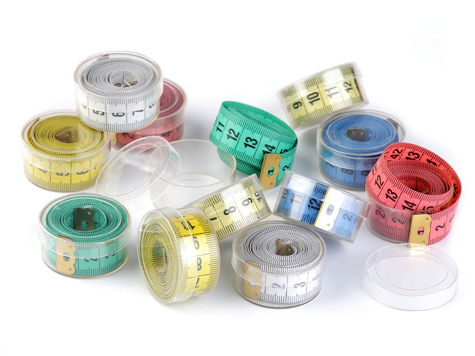 Centimetru de croitorie, 150 cm - Culoare aleatorie (12 Bucăți)