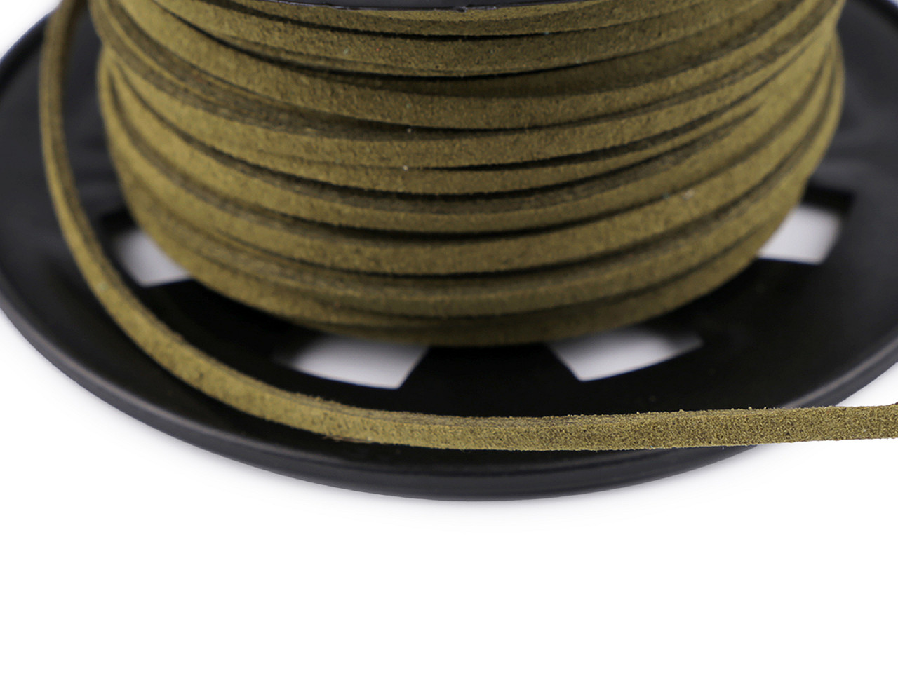 Șnur imitație piele, 3 mm - Galben (30 Metri)