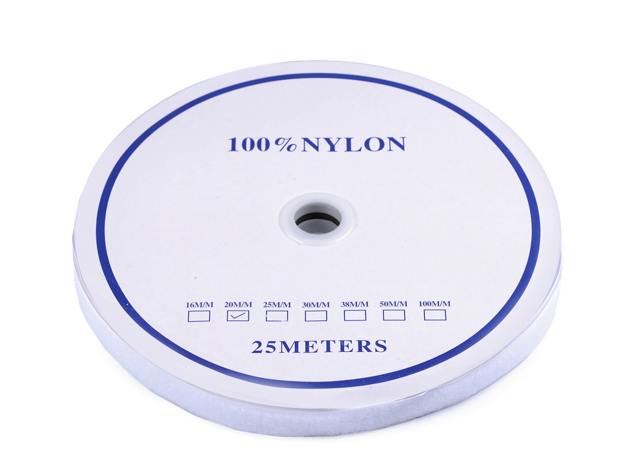 Arici - bandă puf pentru cusut, 20 mm - Negru (25 Metri)