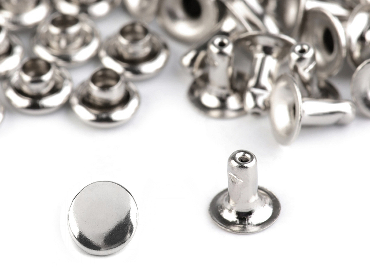 Capse cap rotund (nituri), ø5 mm - Alamă antică (100 Perechi)