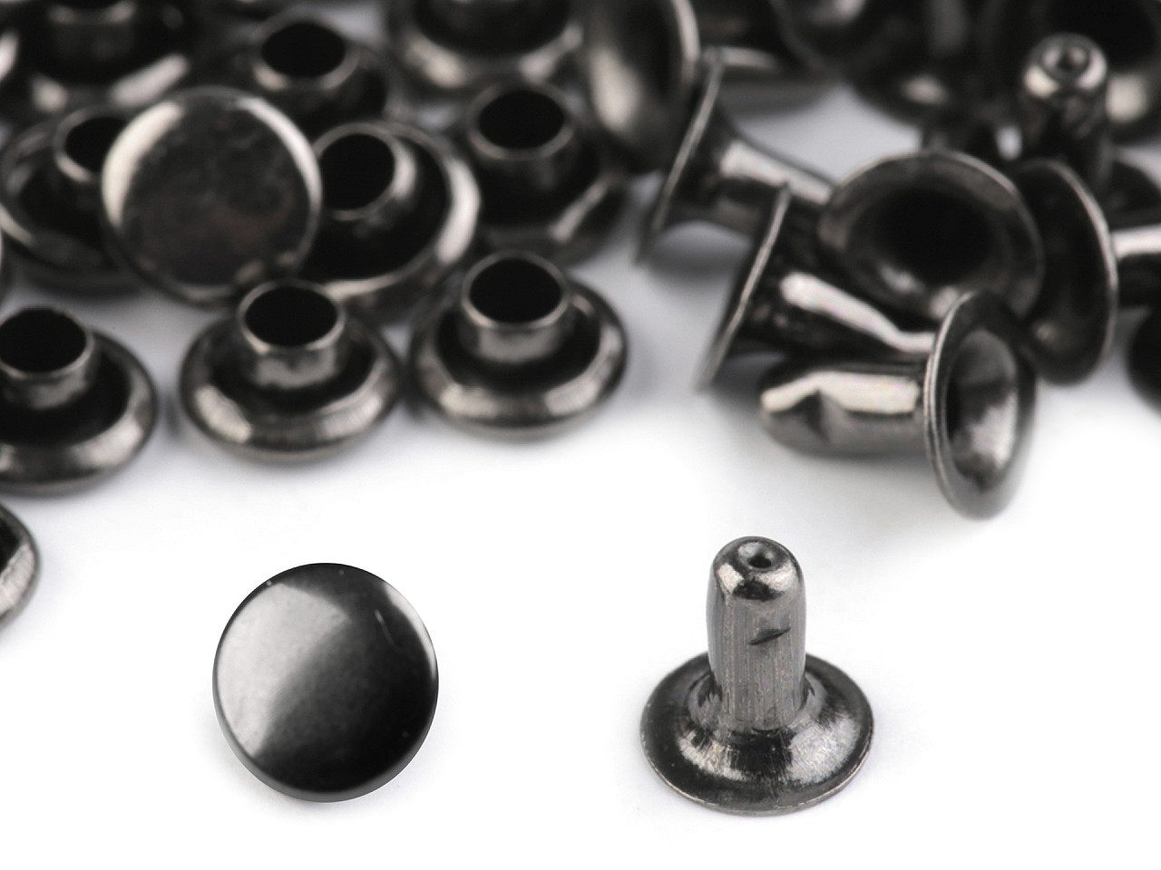 Capse cap rotund (nituri), ø5 mm - Alamă antică (100 Perechi)