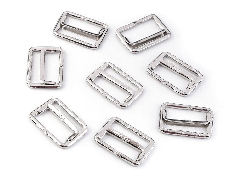 Cataramă ajustare, lățime 22 mm - Nichel (2 Bucăți)