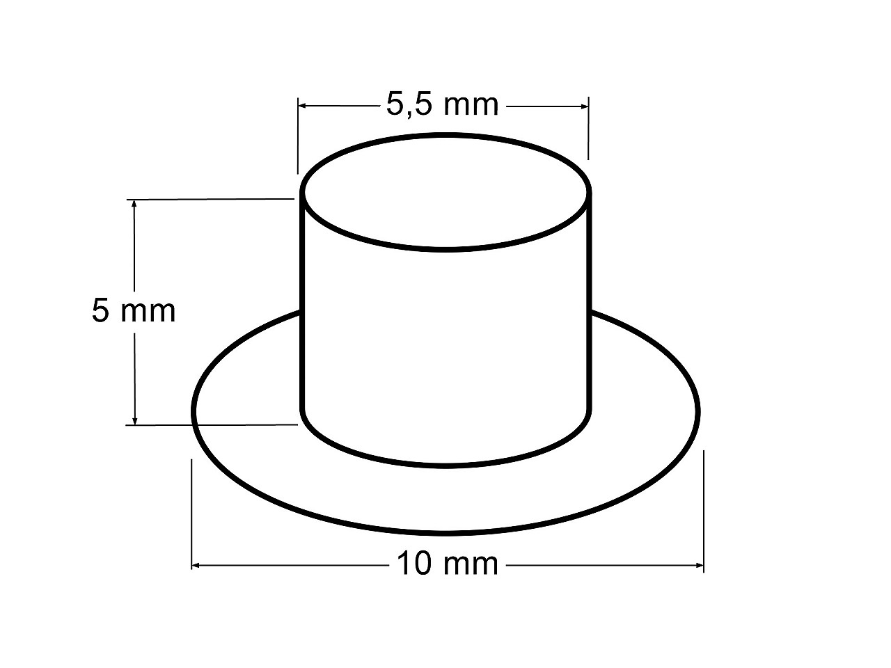 Ocheți metalici inoxidabili cu dispozitiv de atașare, ø5,5 mm - Nichel (1 Blister)