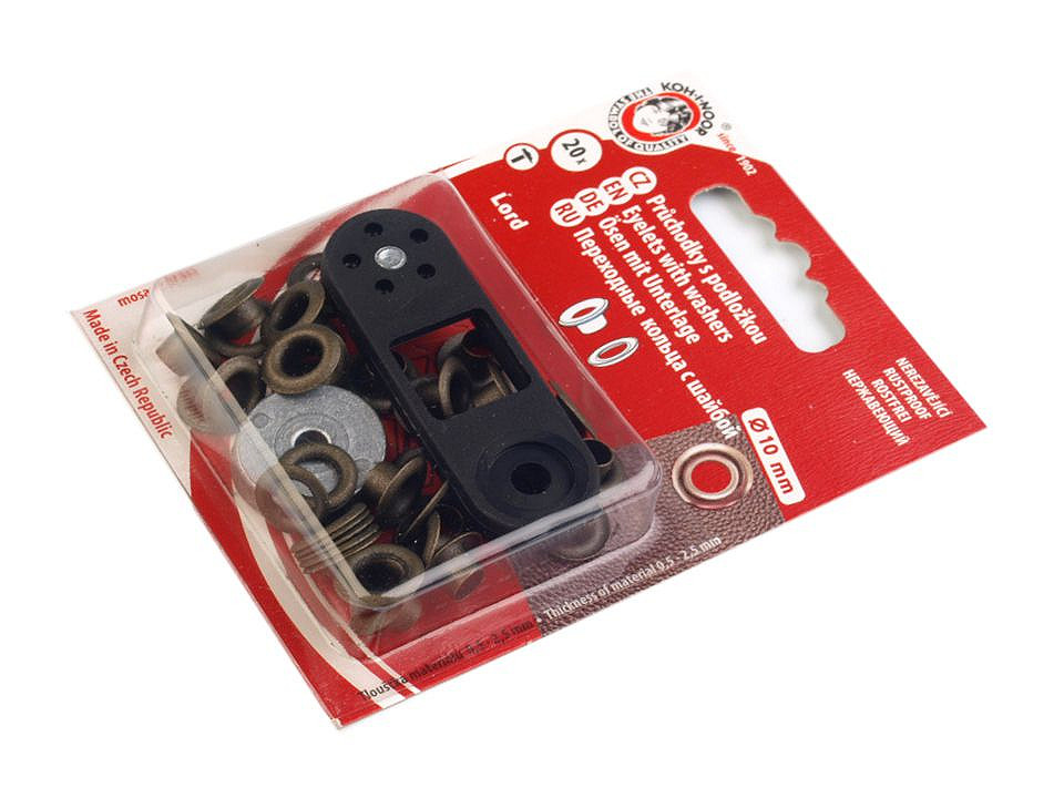 Ocheți metalici inoxidabili cu dispozitiv de atașare, ø5,5 mm - Nichel (1 Blister)