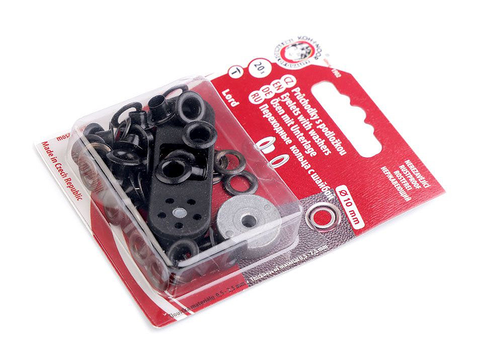 Ocheți metalici inoxidabili cu dispozitiv de atașare, ø5,5 mm - Nichel (1 Blister)